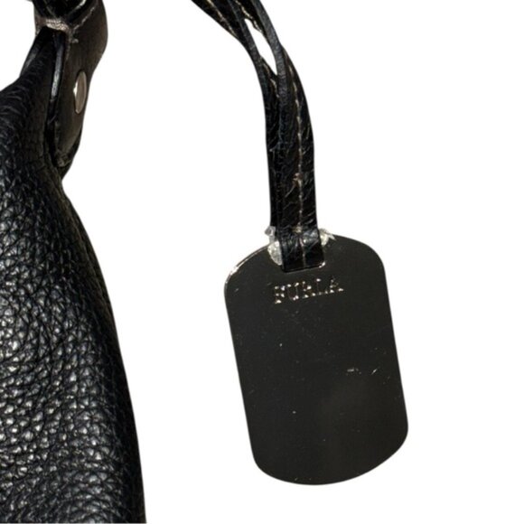 FURLA BLACK CROSSBODY BAG - PEBBLED LEATHER - EUC - Picture 3 of 10
